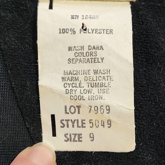 Jody T California Vintage 70s Prairie Midi Dress Black Red Tiered Skirt Small - Picture 8 of 12